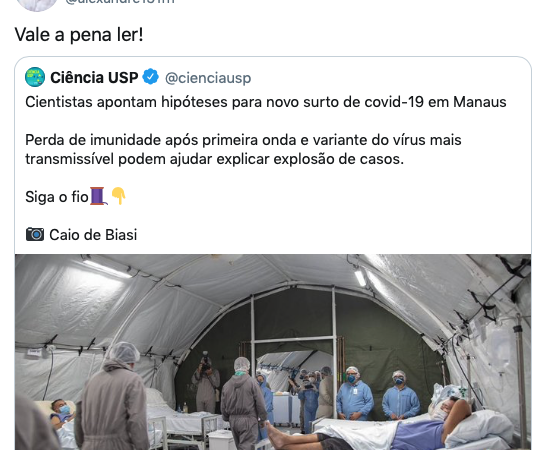 Infectologista potiguar indica artigo com hipóteses para surto de Covid-19 em Manaus